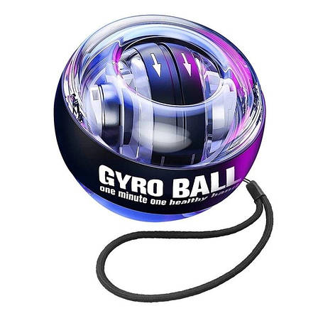 LED Гіробол з підсвічуванням Gyro Ball. Гіроскопічний тренажер для рук. Еспандер Gyroscopic Powerball, фото 2