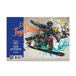 Альбом для малювання Апельсин АП-П-120-30 на пружині Daily inspiration , World-of-Toys