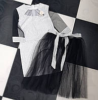Нарядное платье двойка с фатиновой юбкой Размеры 134-158