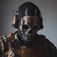 Военная тактическая маска-балаклава с черепом Гоуст Ghost из игры Call of Duty | Military Tactic ЗСУ Олива