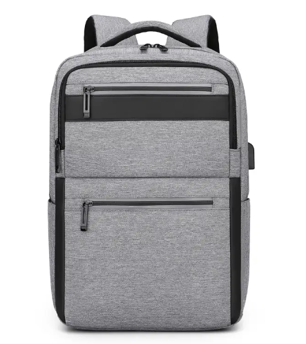 Міський молодіжний рюкзак Bag з USB портом (25л, 42x28x16см) сірий