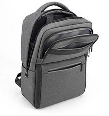 Міський молодіжний рюкзак Bag з USB портом (25л, 42x28x16см) сірий, фото 3