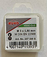 Плашка М3,0х0,5 6g DIN22568 HSSE-Co5 RUKO