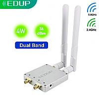 Усилитель сигнала Wi-Fi EDUP AB022 36 dBm 4W 2.4 / 5.8 ГГц расширитель booster для управления дроном FPV