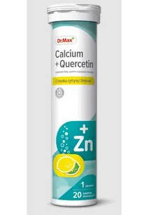 Dr.Max Calcium + Quercetin кальцію лактат, кверцитин і цинк, 20 шипучих таблеток