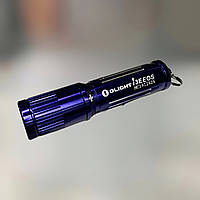 Ліхтар-брелок Olight I3E EOS Regal blue, 90 лм, 19 г, IPX8, батарея ААА, Синій, дуже легкий ліхтарик брелок ручний