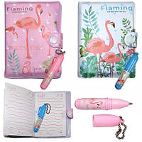 Блокнот фламинго с ручкой для девочки для деток для ребенка с куклой фламинго