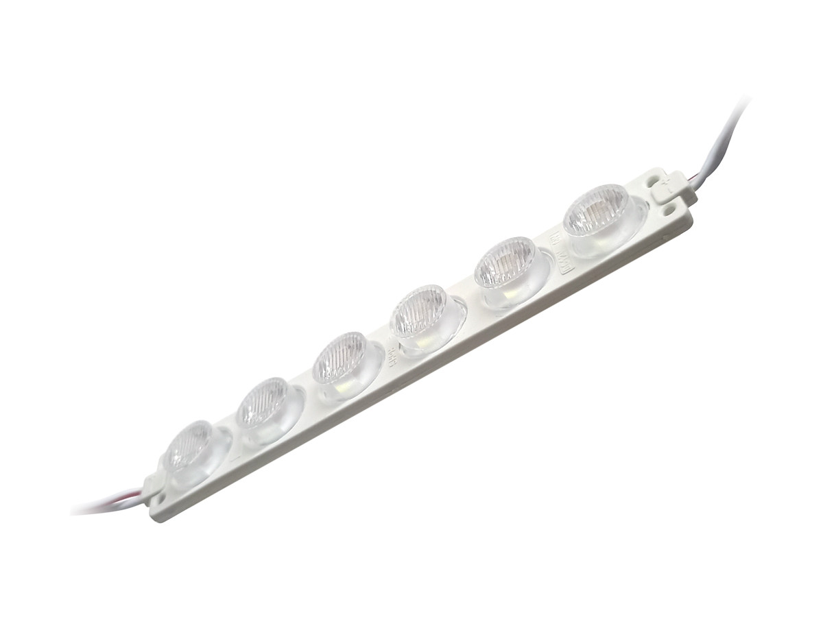 Світлодіодний модуль 12V 6  SMD 5730 с линзой (142mm*17mm) білий