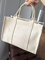 Женская сумка Марк Джейкобс молочная Marc Jacobs Tote Bag шопер