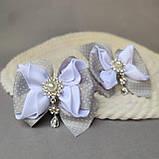 Сірі бантики для волосся до школи, фото 6