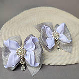 Сірі бантики для волосся до школи, фото 3