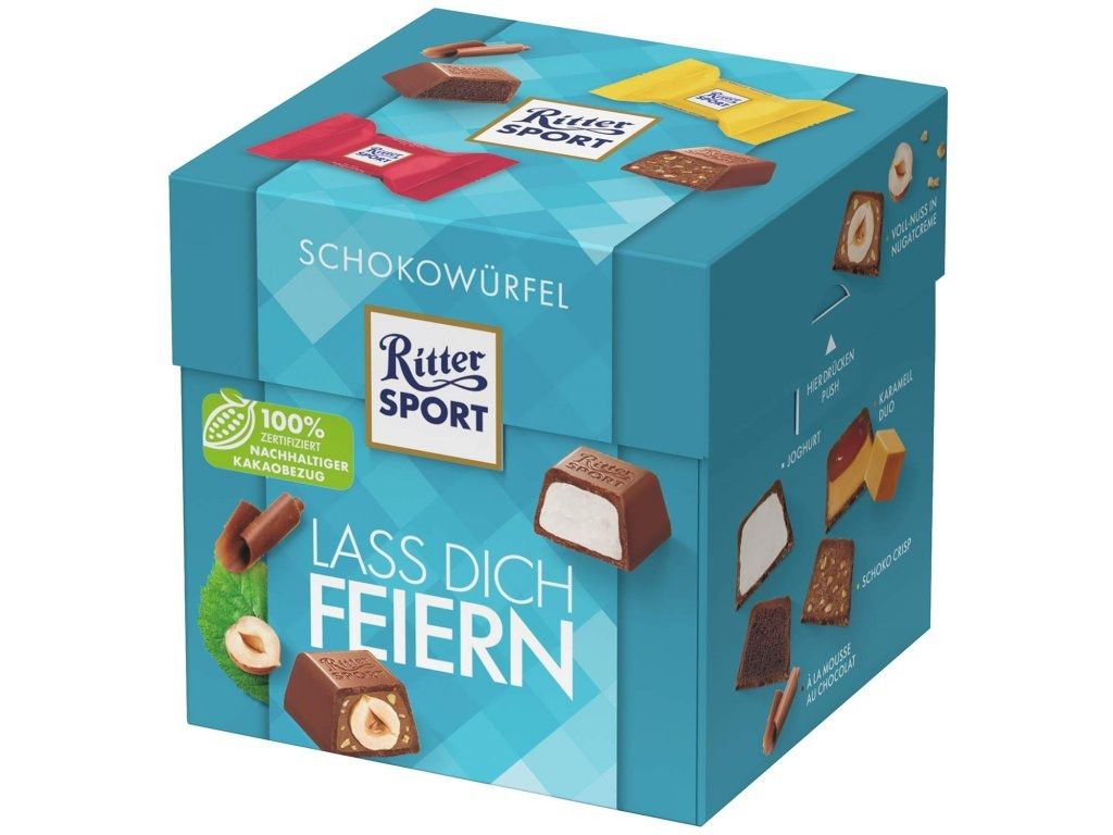 Набір Цукерок Ritter Sport Schokowürfel Schoko Gruss 176g, фото 1