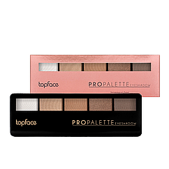 Палітра тіней для повік 5 кольорів Тopface Pro Palette, № 08