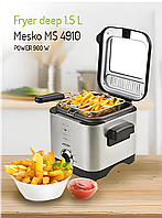 Фритюрница электрическая Mesko MS 4910 1,5 L Фритюрница 1 900 Вт Фритюр для картофеля фри (Польша)