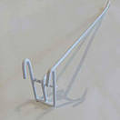 Гачки одинарні на торгову сітку довжина 20 см  гачки торгівельні металопластикові  білі упаковка 10 шт, фото 3