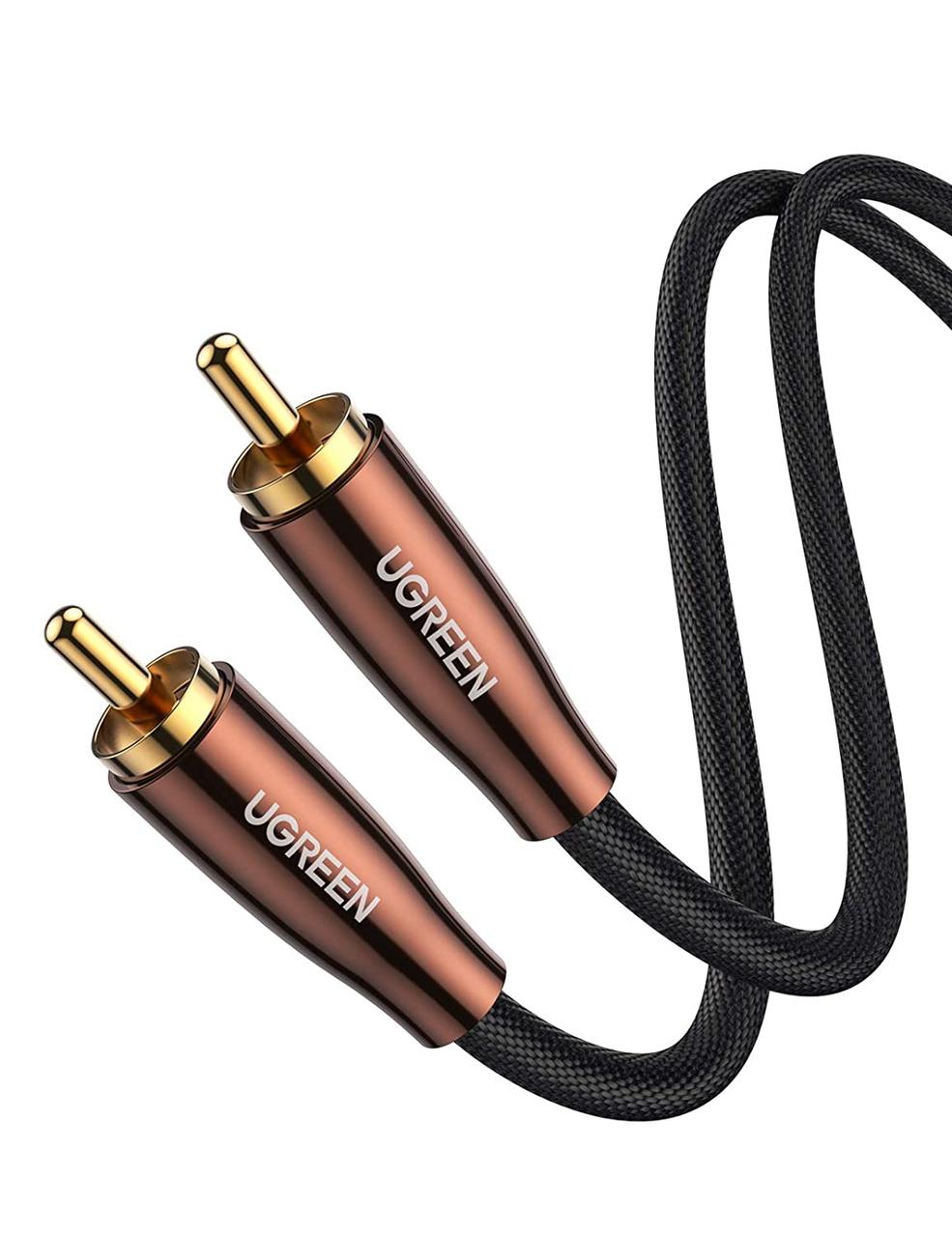 Цифровий коаксіальний кабель UGREEN RCA-RCA Стерео аудіокабель Hi-Fi 3 м Black (AV155), фото 1