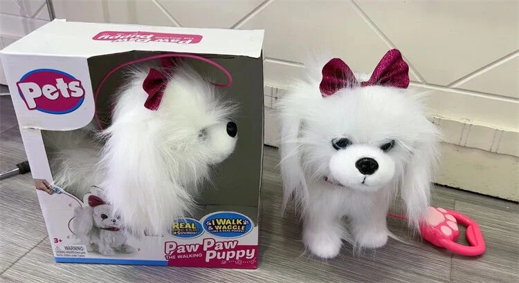 М`яка іграшка M 15316 весела музика, гавкає, ходить, виляє хвостиком, на батарейках, у пакеті