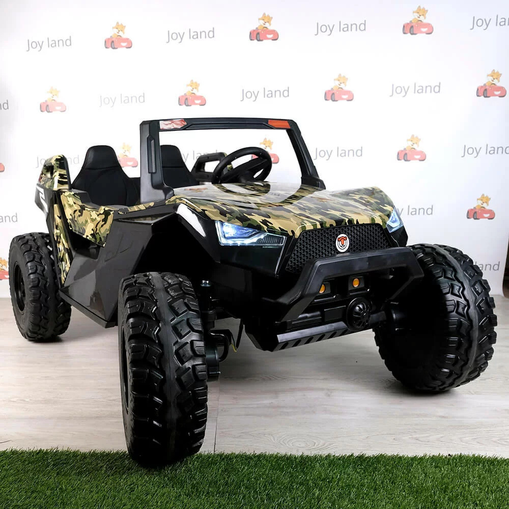 Дитячий електромобіль двомісний Баггі Fash 4WD (камуфляж, фарба) кондиціонер,пульт Bluetooth 2.4G, фото 1