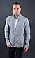 Чоловічий теплий светр на блискавці сірий | Чоловіча кофта на блискавці Туреччина 7168, фото 2