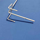 Гачки одинарні на торгову сітку довжина 10 см Ø 3 мм гачки торгові металеві білі упаковка 10 шт, фото 6