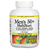 Мультивитамины для мужчин 50+ Natural Factors Men's 50+ MultiStart (120 таблеток)