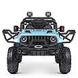 Дитячий електромобіль Джип POWERFUL (блакитний колір) з пультом дистанційного керування 2.4G, фото 3