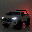 Дитячий електромобіль джип Toyota Hilux 4WD (чорний колір, фарба), фото 3