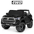 Дитячий електромобіль джип Toyota Hilux 4WD (чорний колір, фарба), фото 5