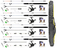 Универсальный оснащенный рыбацкий набор Crocodile 4 спиннинга 1.8 м снасти для ловли мирной рыбы на подарок MS