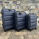 Валіза дорожня велика АБС пластик Wings AT L синя, фото 6