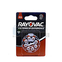 Батарейка для слуховых аппаратов Z312 (PR41) Rayovac (в упак.8 шт)