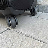 Чемодан дорожній великий ЧОРНИЙ 75х50х30 на 4 колесах з цупкої тканини CODURA 1200D 360* Валіза WINGS 1708, фото 7