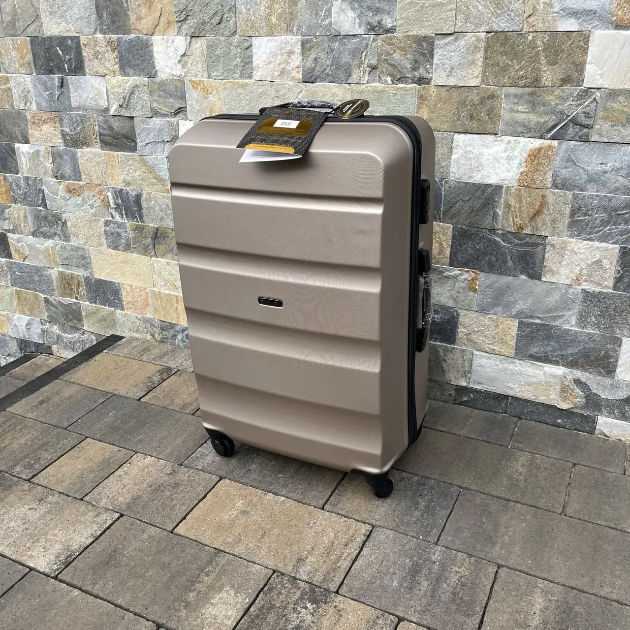 Валіза дорожня велика АБС пластик Wings AT L Шампань, фото 1