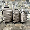 Валіза дорожня велика АБС пластик Wings AT L Шампань, фото 9