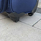 Чемодан дорожній великий СИНІЙ 75х50х30 на 4 колесах з цупкої тканини CODURA 1200D 360* Валіза WINGS 1708, фото 10