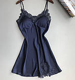 Жіночий атласний пеньюар з мереживом – елегантний одяг для дому, стильний подарунок для жінки, фото 4