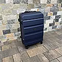 Дорожня валіза Wings AT M АБС пластик на 4 колесах, середня синя, фото 4