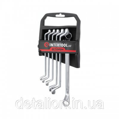 Набір накидних ключів 6 шт. 6-17 мм Cr-V, покриття сатин-хром; DIN838 STORM INTERTOOL XT-1201, фото 1