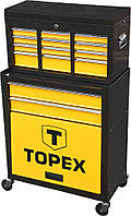 Topex Шкаф-тележка для инструмента, состоит из 2 модулей 61.5х33х66 см и 60х26х34 см, выдвижные ящики, на