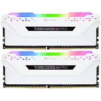 Модуль памяти для компьютера DDR4 16GB (2x8GB) 3600 MHz Vengeance RGB Pro White Corsair (CMW16GX4M2D3600C18W)