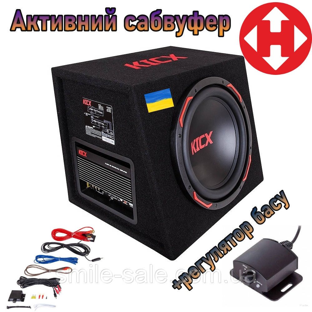 Активний корпусний сабвуфер Kicx GT 310BPA 12" 900 W/300W RMS Mega Bass