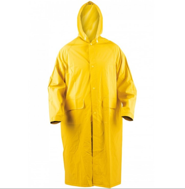 Плащ водостійкий з капюшоном та кишенями CETUS (жовтий, зелений)