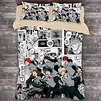 Дитяча постільна білизна полуторна Аніме з однією наволочкою 50*70 Бязь Голд