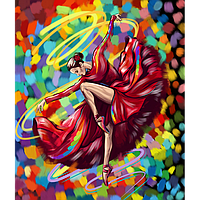 Набір для творчості Картина за номерами Малювання на полотні 40X50 см. "Барвистий танець"