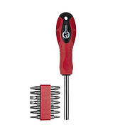 Викрутка магнітна 1/4", 10x50 мм із комплектом насадок 15 шт., Cr-V INTERTOOL HT-0415, фото 2