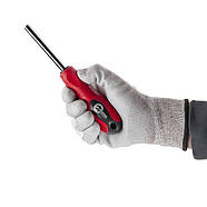 Викрутка магнітна 1/4", 10x50 мм із комплектом насадок 15 шт., Cr-V INTERTOOL HT-0415, фото 5