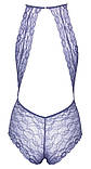 Боді фіолетове з вирізом із тонкого мережива "Body Lace" Kissable розмір S/M, фото 6