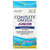 Риб'ячий Жир для підростків, Смак Лимона, Complete Omega Junior, Nordic Naturals, 283 мг, 180 капсул