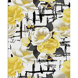 Картина за номерами Strateg ПРЕМІУМ Політ джмеля з лаком та з рівнем розміром 40х50 см (DY415) PL-00038881