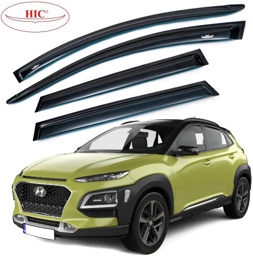 Дефлектори вікон вітровики HIC для Hyundai Kona 2019- Оригінал (HY55), фото 1